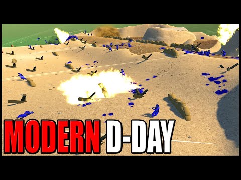 Modern D-DAY Beach Invasion! - Ravenfield Battle Simulator