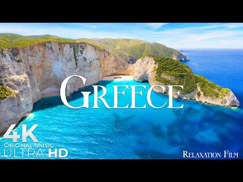 Greece 4K • Mediterranean Relaxation Film with Deep Peaceful Music