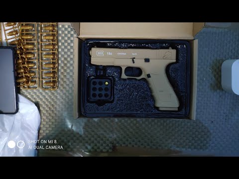 Glock toy eject model police pistol handgun hand gun foam dart manual tag training