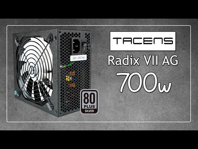 Vídeo relacionado con Tacens Radix Eco X 850, Fuente Alimentación PC ATX 850W, 6 Años Garantía, 87% Eficiencia, Tecnologías SMD y DC-DC, Ventilador Ultra-silencioso AI-RPM 140mm FDB, Cables Planos Extralargos, Negro