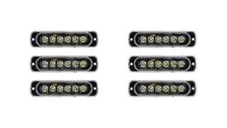 Low Profile Vehicle LED Mini Strobe Light Head - Single or Dual Color 