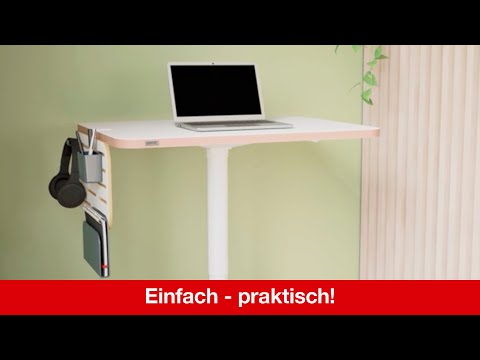 Artikelvideo 1 für AKTION: LEITZ Ergo höhenverstellbarer Schreibtisch weiß rechteckig, 4-Fuß-Gestell weiß 80,0 x 60,0 cm mit 15 Euro CashBack, Artikelnummer 401509