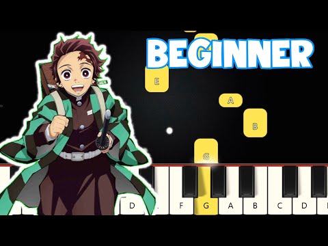 Kamado Tanjirou no Uta - Demon Slayer Kimetsu no Yaiba ED | Beginner Piano Tutorial | Easy Piano