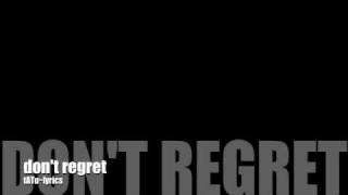 t.A.T.u- Don&#39;t Regret Lyrics