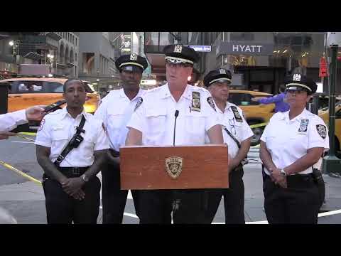 Watch as NYPD executives make a law enforcement announcement.