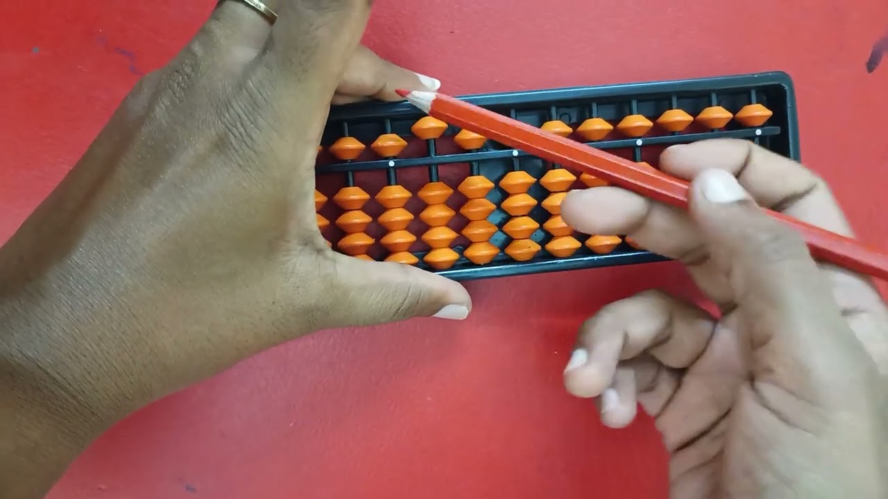 How to hold Abacus tool and calculate