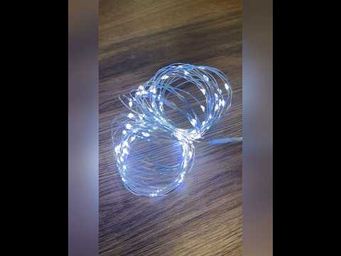 LED гирлянда новогодняя от Батареек 100 LED 2 в 1 (10м), цвет Холодный белый