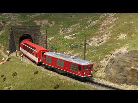 Modelleisenbahn Furka-Oberalp-Bahn (Matterhorn-Gotthard-Bahn) - Eine BEMO H0m Schmalspur-Anlage