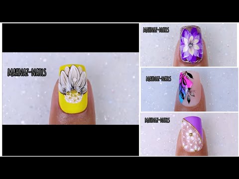 Easy & summer☀️New nails art 2024☀️flower design whit Mahnaz-Nails