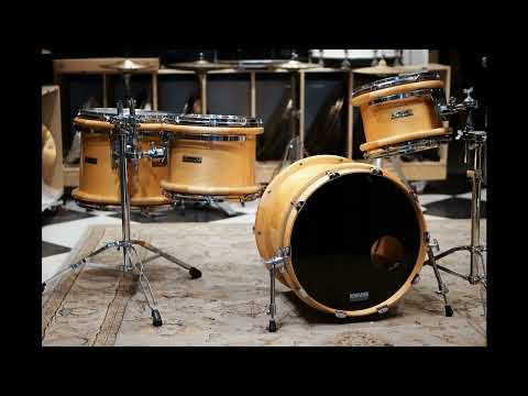 Peavey 12/14/16/20" Radial Pro 1000 Drum Set 1990s - Natural Gloss image 12