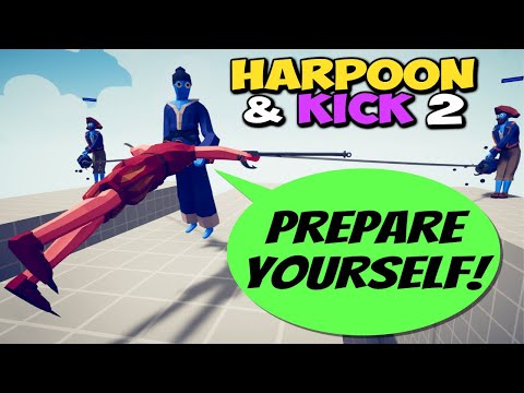 Harpoon & Kick! 2x Harpooner and Taekwondo vs Every Faction - Totally Accurate Battle Simulator TABS