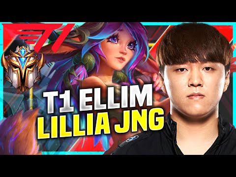 ELLIM THE LILLIA GOD! - T1 Ellim Plays Lillia Jungle vs Rengar! | KR SoloQ Patch 10.22