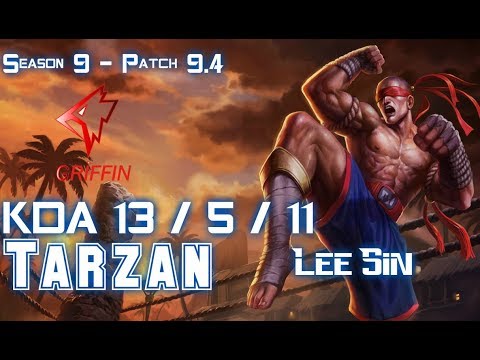 GRF Tarzan LEE SIN vs OLAF Jungle - Patch 9.4 KR Ranked