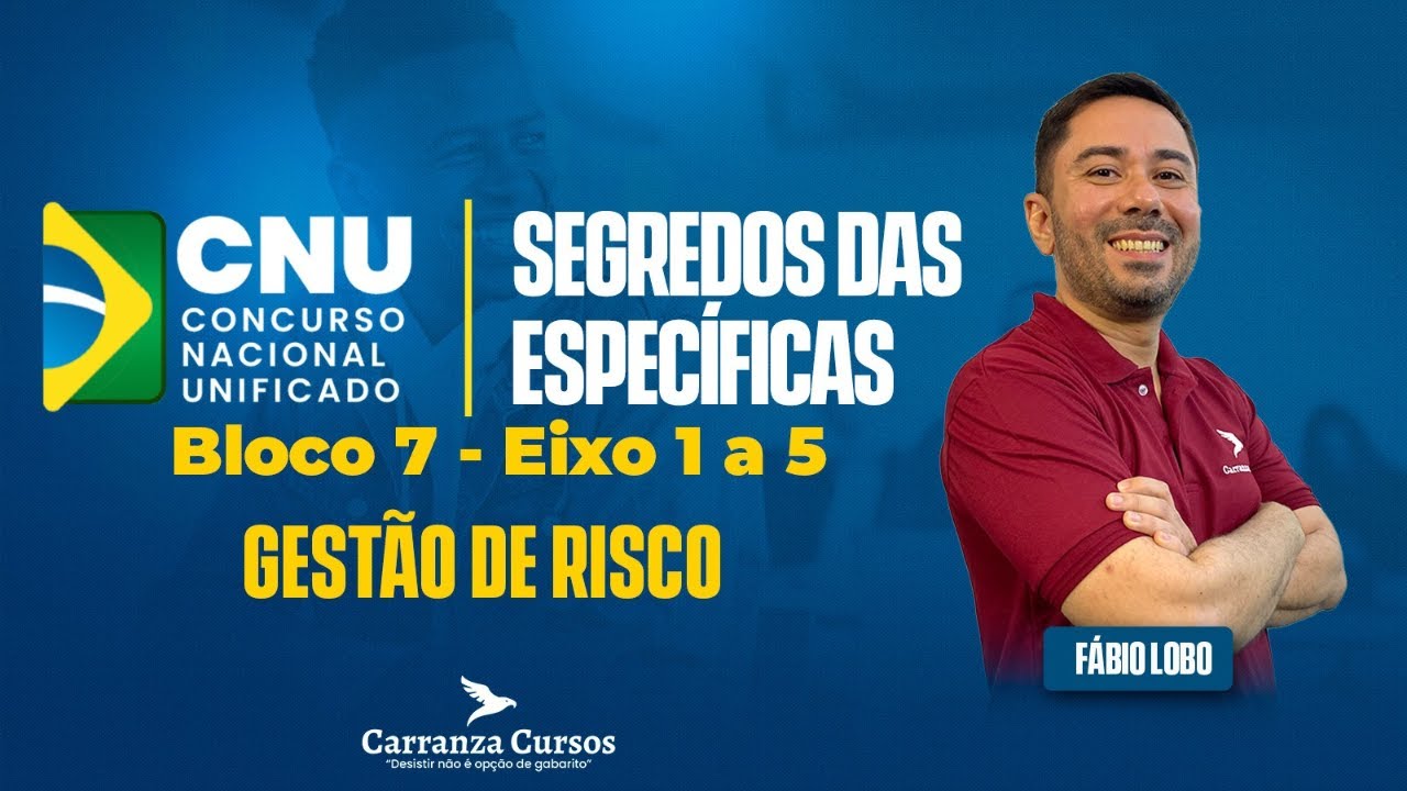 CNU - Gestão de Risco - Segredos das Específicas - Prof. Fabio Lobo