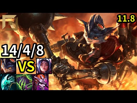 Rumble Top vs Irelia - KR Challenger | Patch 11.8