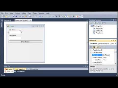 Visual Basic Tutorial 103 Accessing Classes In Namespace