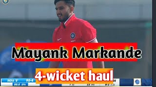 Mayank Markande's 4-wicket haul for India 'C'