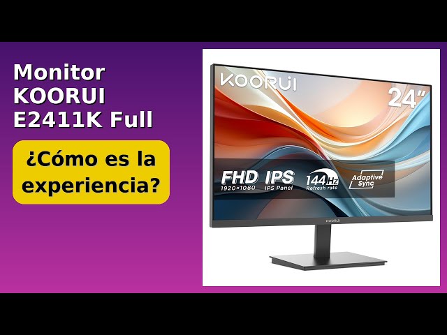 Vídeo relacionado con KOORUI E2411K Monitor Pantalla Ordenador Full HD de 24 Pulgadas, 144Hz, IPS, 1080P, 99% SRGB, Adaptive Sync, VGA, HDMI 1.4, Eye Care, Inclinación Ajustable, VESA 100x100mm
