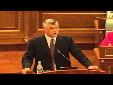 Thaci raporton ne parlament per dialogun me Serbine