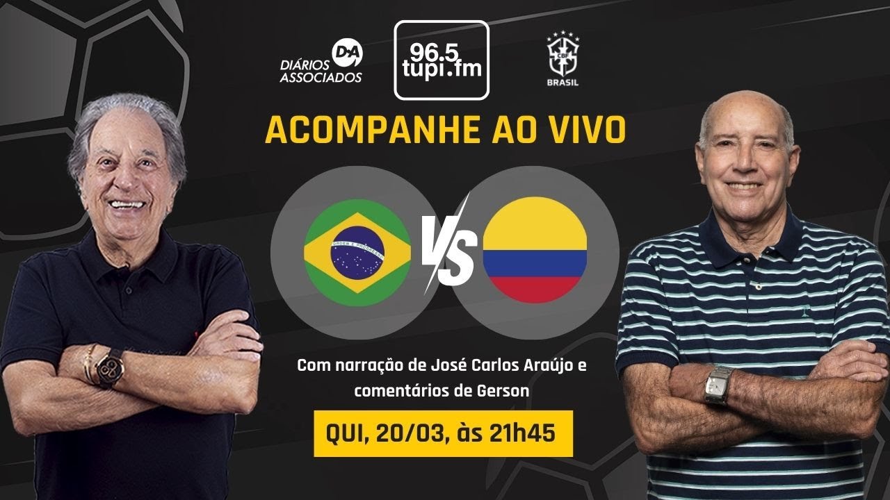 BRASIL x COLÔMBIA - Eliminatórias Sul-Americanas - 13ª rodada - 20/03/2025 - AO VIVO