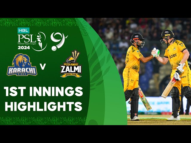 1st Innings Highlights | Karachi Kings vs Peshawar Zalmi | Match 29 | HBL PSL 9 | M1Z2U