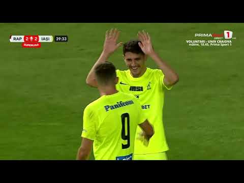 GOOOL! Rapid-Poli Iași 2-2. Debandada din defensiva giuleșteană îl invită pe Marchioni să înscrie