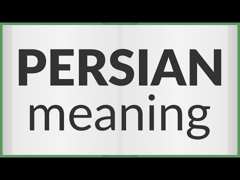 Persian | meaning of Persian