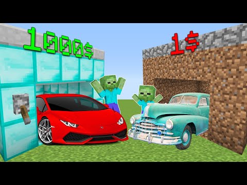 1$ GARAJ VS 1000$ GARAJ 😱 - Minecraft