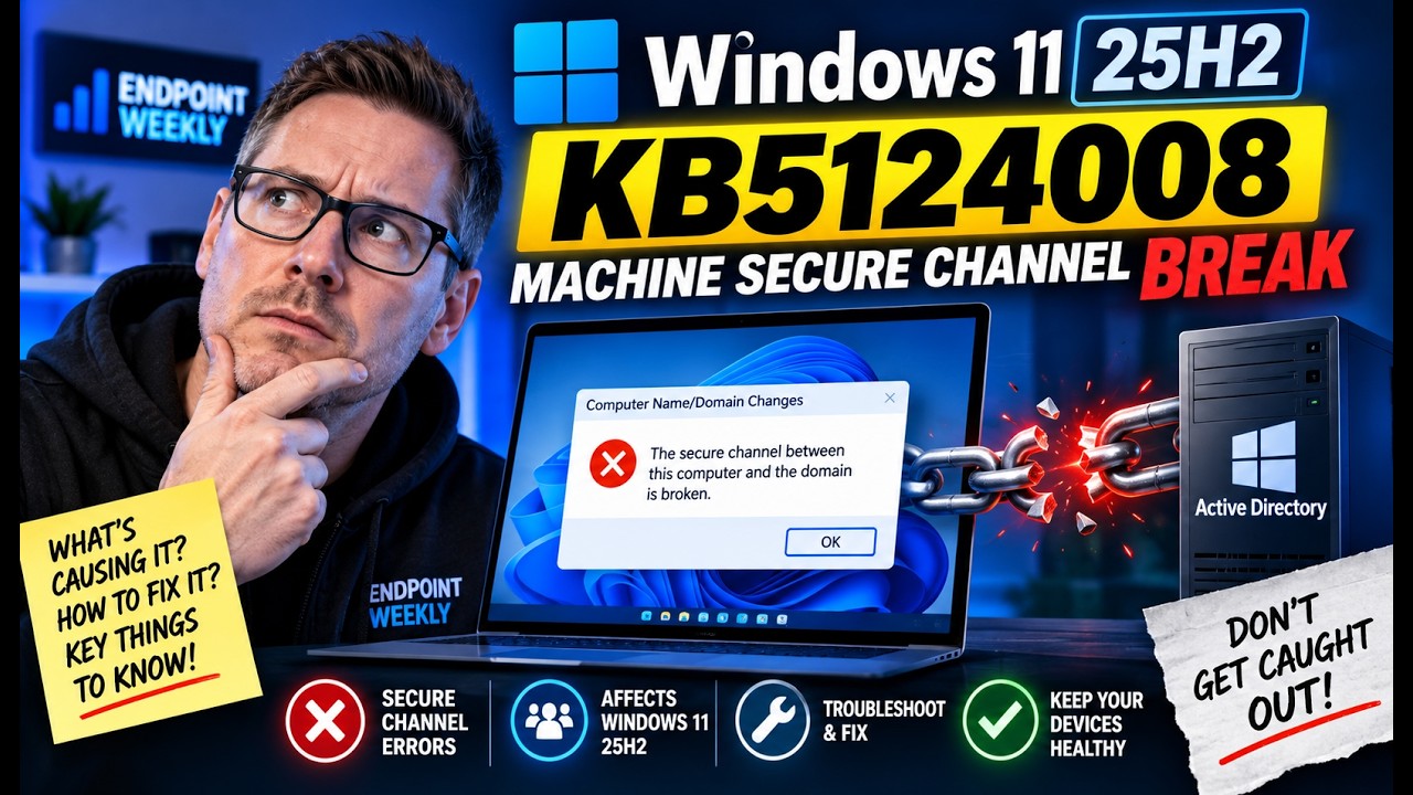 KB5124008 Domain Logon Failures — Machine Identity Isolation Explained