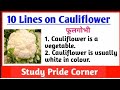 10 Lines On Cauliflower In English Few Lines On Cauliflower Vegetable StudyPrideCorner