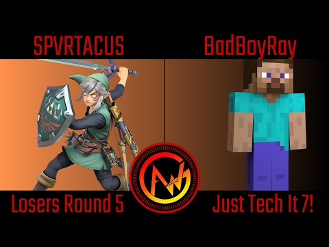 AWG Just Tech It 7 Losers Round 5 - SPVRTACUS (Link) Vs BadBoyRay (Steve) Smash Ultimate - SSBU