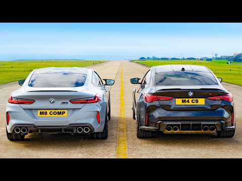 BMW M4 CS vs M8 컴페티션 - 드래그 레이스!