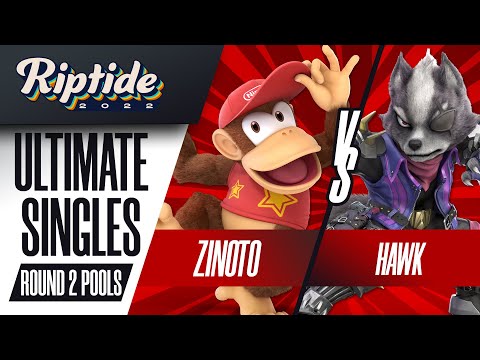 Zinoto vs Hawk - Ultimate Singles R2 Pools - Riptide 2022 | Diddy Kong vs Wolf