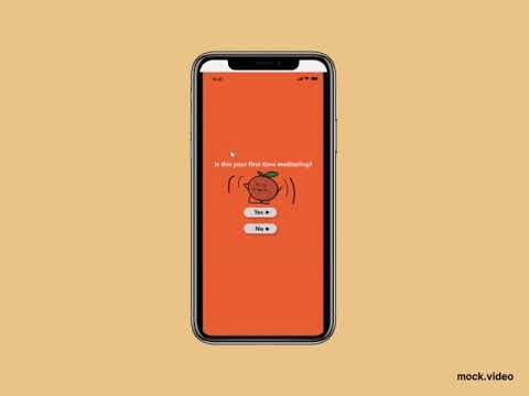 UI Design for Mindfulness App Mock
