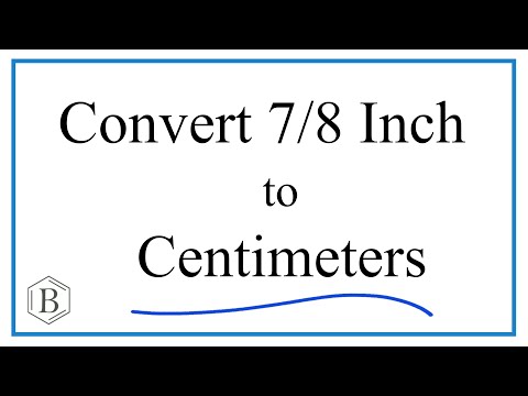 Convert 7/8 Inch to Centimeters  (7/8 in to cm)