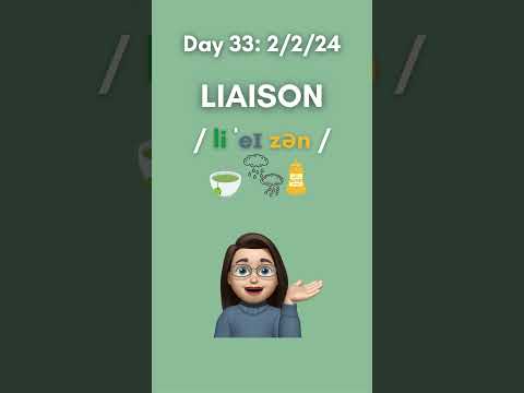 Word of the Day: LIAISON #englishvocabulary  #learnenglishpronunciation #learnenglish  #english