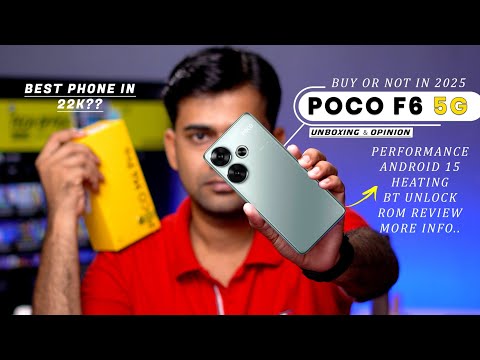 Thumbnail for POCO F6 5G Unboxing & Opinion | Buy or Not in 2025 | Bt Unlock, Heating, Performance & More info..