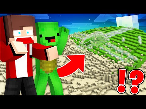 Adventure Craft - JJ And Mikey Ended Up In A VILLAGE With ALIENS And A Fallen UFO In Minecraft - Maizen Mizen Parody