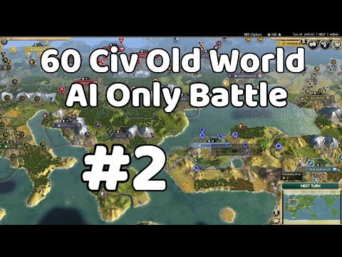 The Chaos Begins - 60 Civ Old World Civ 5 AI Only Battle #2