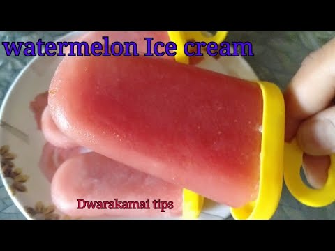 Watermelon Ice Cream| Homemade Ice Cream|Summer Special Recipe by Dwarakamai tips