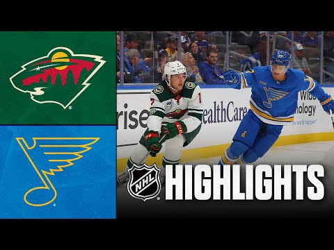 NHL Highlights | Wild vs. Blues | October 09, 2025