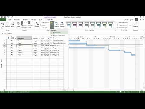 Task Path Highlighting in Project 2013 NEW FEATURE