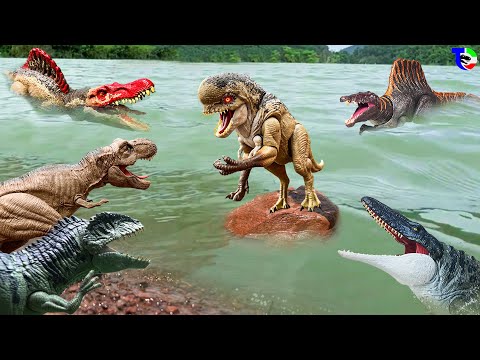 T-REX, SPINOSAURUS & MOSASAURUS Vs D-REX 🦖 Final Battle | Rexy Adventures | Jurassic World