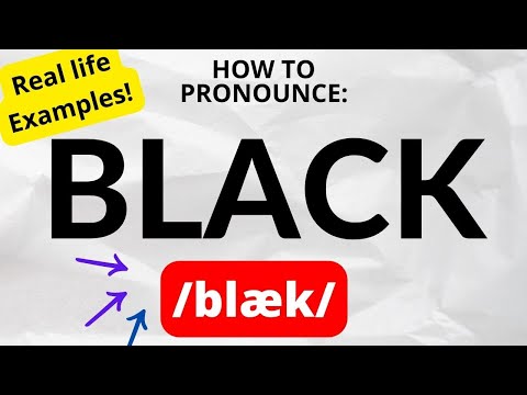 How to pronounce: BLACK - IPA with Real Examples #phoneticsounds #basicenglish  #colors