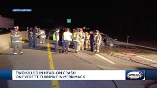 2 people killed in head-on crash on Everett Turnpike in Merrimack