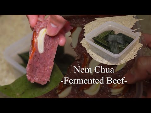 Nem Chua (Vietnamese Fermented Beef Appetizer)