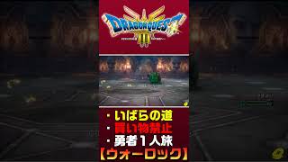 【ドラクエ3リメイク】買い物禁止・勇者ソロ・いばらのみち ショート切り抜き ウォーロック戦【ドラクエ3HD2D】