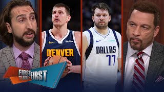 Nuggets knock off T-Wolves, Jokić downplays MVP & Is Luka more deserving? | NBA | FIRST THINGS FIRST