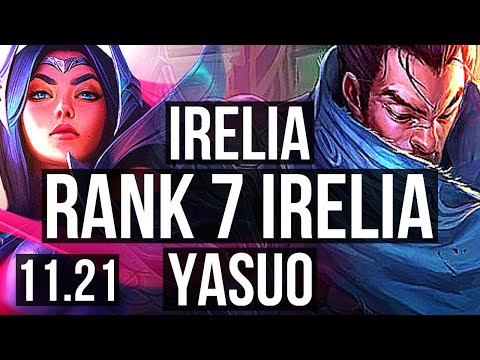 IRELIA vs YASUO (TOP) | Rank 7 Irelia, 6 solo kills, Dominating | EUW Challenger | 11.21