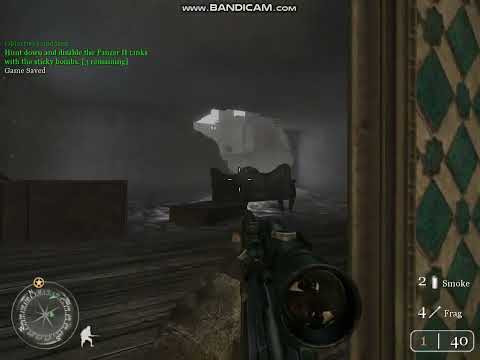 Call of Duty 2, walkthrough on Veteran, Ch 2   Not one step backwards! part 1 Repairing the Wire 2